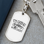 Going Fishing With Daddy Fishing Keychain Stainless Steel or 18k Gold Dog Tag Keyring-Express Your Love Gifts