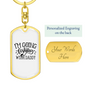Going Fishing With Daddy Fishing Keychain Stainless Steel or 18k Gold Dog Tag Keyring-Express Your Love Gifts