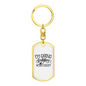 Going Fishing With Daddy Fishing Keychain Stainless Steel or 18k Gold Dog Tag Keyring-Express Your Love Gifts