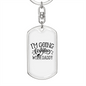 Going Fishing With Daddy Fishing Keychain Stainless Steel or 18k Gold Dog Tag Keyring-Express Your Love Gifts