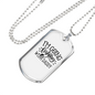 Going Fishing With Daddy Necklace Stainless Steel or 18k Gold Dog Tag 24" Chain-Express Your Love Gifts