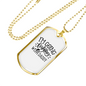 Going Fishing With Daddy Necklace Stainless Steel or 18k Gold Dog Tag 24" Chain-Express Your Love Gifts