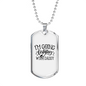 Going Fishing With Daddy Necklace Stainless Steel or 18k Gold Dog Tag 24" Chain-Express Your Love Gifts