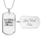 Going Fishing With Daddy Necklace Stainless Steel or 18k Gold Dog Tag 24" Chain-Express Your Love Gifts