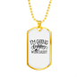 Going Fishing With Daddy Necklace Stainless Steel or 18k Gold Dog Tag 24" Chain-Express Your Love Gifts