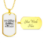 Going Fishing With Daddy Necklace Stainless Steel or 18k Gold Dog Tag 24" Chain-Express Your Love Gifts