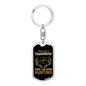 Going Hunting Today Keychain Stainless Steel or 18k Gold Dog Tag Keyring-Express Your Love Gifts