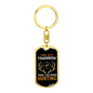 Going Hunting Today Keychain Stainless Steel or 18k Gold Dog Tag Keyring-Express Your Love Gifts