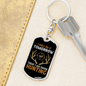 Going Hunting Today Keychain Stainless Steel or 18k Gold Dog Tag Keyring-Express Your Love Gifts