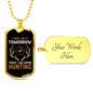 Going Hunting Today Necklace Stainless Steel or 18k Gold Dog Tag 24" Chain-Express Your Love Gifts