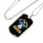 Going to Moon Bitcoin Crypto Necklace Stainless Steel or 18k Gold Dog Tag 24" Chain-Express Your Love Gifts