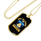 Going to Moon Bitcoin Crypto Necklace Stainless Steel or 18k Gold Dog Tag 24" Chain-Express Your Love Gifts