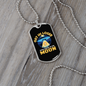 Going to Moon Bitcoin Crypto Necklace Stainless Steel or 18k Gold Dog Tag 24" Chain-Express Your Love Gifts
