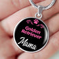 Golden Retriever Mama Necklace Circle Pendant Stainless Steel or 18k Gold 18-22" Dog Mom Pendant-Express Your Love Gifts