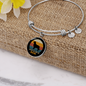 Golden Retriever Mom Bracelet Stainless Steel or 18k Gold Circle Bangle-Express Your Love Gifts