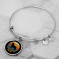 Golden Retriever Mom Bracelet Stainless Steel or 18k Gold Circle Bangle-Express Your Love Gifts