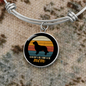 Golden Retriever Mom Bracelet Stainless Steel or 18k Gold Circle Bangle-Express Your Love Gifts