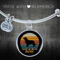 Golden Retriever Mom Bracelet Stainless Steel or 18k Gold Circle Bangle-Express Your Love Gifts