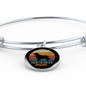 Golden Retriever Mom Bracelet Stainless Steel or 18k Gold Circle Bangle-Express Your Love Gifts