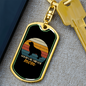Golden Retriever Mom Keychain Stainless Steel or 18k Gold Dog Tag Keyring-Express Your Love Gifts