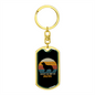 Golden Retriever Mom Keychain Stainless Steel or 18k Gold Dog Tag Keyring-Express Your Love Gifts