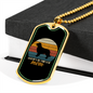 Golden Retriever Mom Necklace Stainless Steel or 18k Gold Dog Tag 24" Chain-Express Your Love Gifts