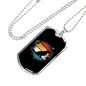 Golden Retriever Necklace Stainless Steel or 18k Gold Dog Tag 24" Chain-Express Your Love Gifts