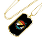 Golden Retriever Necklace Stainless Steel or 18k Gold Dog Tag 24" Chain-Express Your Love Gifts
