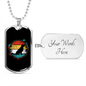 Golden Retriever Necklace Stainless Steel or 18k Gold Dog Tag 24" Chain-Express Your Love Gifts