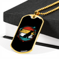 Golden Retriever Necklace Stainless Steel or 18k Gold Dog Tag 24" Chain-Express Your Love Gifts