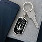 Golfer Dad Dog Tag Pendant Keychain Stainless Steel or 18k Gold-Express Your Love Gifts