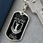 Golfer Dad Dog Tag Pendant Keychain Stainless Steel or 18k Gold-Express Your Love Gifts