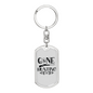 Gone Hunter'S Keychain Gift Stainless Steel or 18k Gold Dog Tag Keyring-Express Your Love Gifts