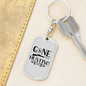 Gone Hunter'S Keychain Gift Stainless Steel or 18k Gold Dog Tag Keyring-Express Your Love Gifts