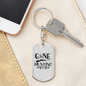 Gone Hunter'S Keychain Gift Stainless Steel or 18k Gold Dog Tag Keyring-Express Your Love Gifts