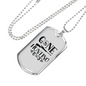 Gone Hunting Necklace Stainless Steel or 18k Gold Dog Tag 24" Chain-Express Your Love Gifts