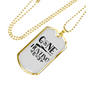 Gone Hunting Necklace Stainless Steel or 18k Gold Dog Tag 24" Chain-Express Your Love Gifts