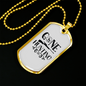Gone Hunting Necklace Stainless Steel or 18k Gold Dog Tag 24" Chain-Express Your Love Gifts