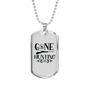 Gone Hunting Necklace Stainless Steel or 18k Gold Dog Tag 24" Chain-Express Your Love Gifts