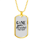 Gone Hunting Necklace Stainless Steel or 18k Gold Dog Tag 24" Chain-Express Your Love Gifts