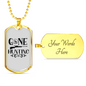 Gone Hunting Necklace Stainless Steel or 18k Gold Dog Tag 24" Chain-Express Your Love Gifts