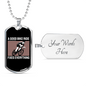 Good Bike Ride Cycling Necklace Stainless Steel or 18k Gold Dog Tag 24"-Express Your Love Gifts