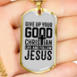 Good Christian Life Necklace Stainless Steel or 18k Gold Dog Tag 24" Chain-Express Your Love Gifts