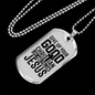 Good Christian Life Necklace Stainless Steel or 18k Gold Dog Tag 24" Chain-Express Your Love Gifts