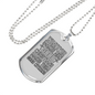 Good Christian Necklace Stainless Steel or 18k Gold Dog Tag 24" Chain-Express Your Love Gifts
