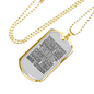 Good Christian Necklace Stainless Steel or 18k Gold Dog Tag 24" Chain-Express Your Love Gifts