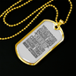 Good Christian Necklace Stainless Steel or 18k Gold Dog Tag 24" Chain-Express Your Love Gifts