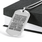 Good Christian Necklace Stainless Steel or 18k Gold Dog Tag 24" Chain-Express Your Love Gifts