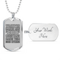 Good Christian Necklace Stainless Steel or 18k Gold Dog Tag 24" Chain-Express Your Love Gifts