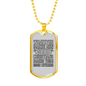 Good Christian Necklace Stainless Steel or 18k Gold Dog Tag 24" Chain-Express Your Love Gifts